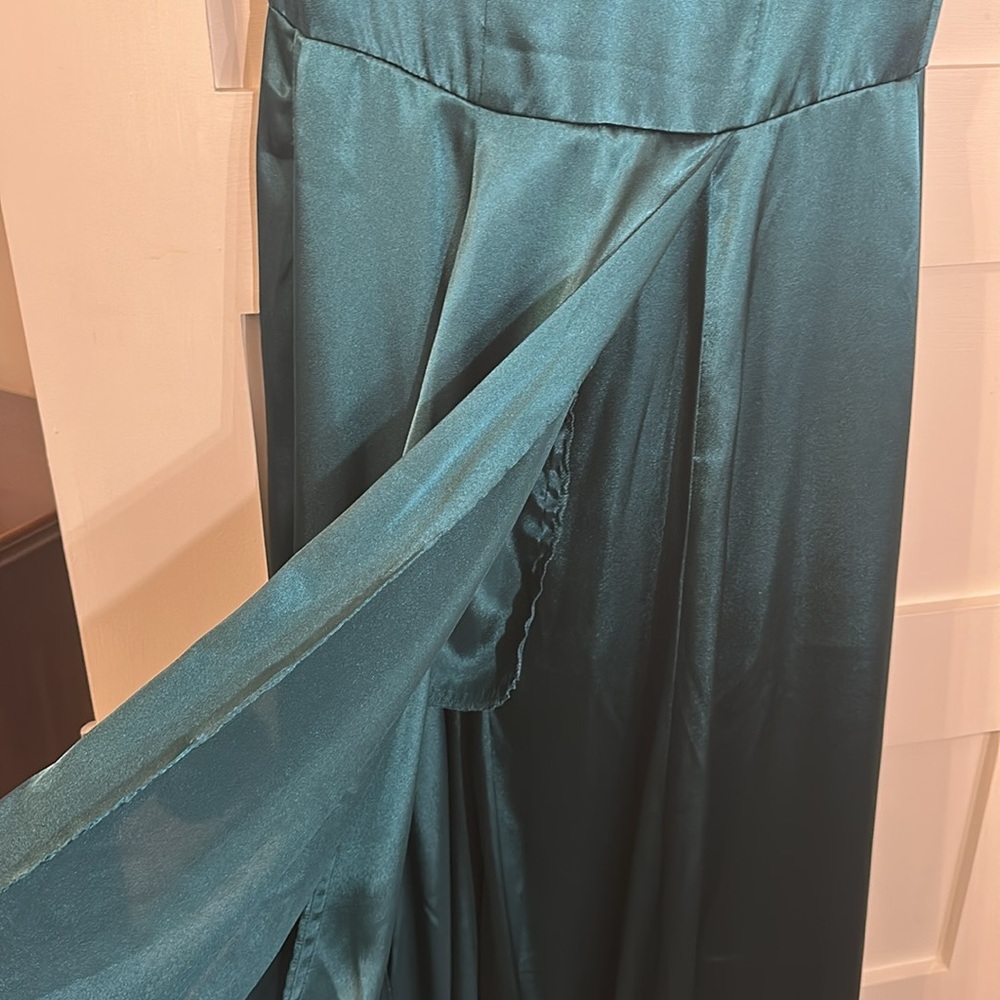 Teal silk bridesmaids dress - Picture 6 of 6